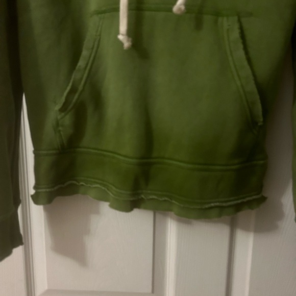 Free People Hooded Sweatshirt, Fabulous Green, Extra Small. $95 - Picture 5 of 10